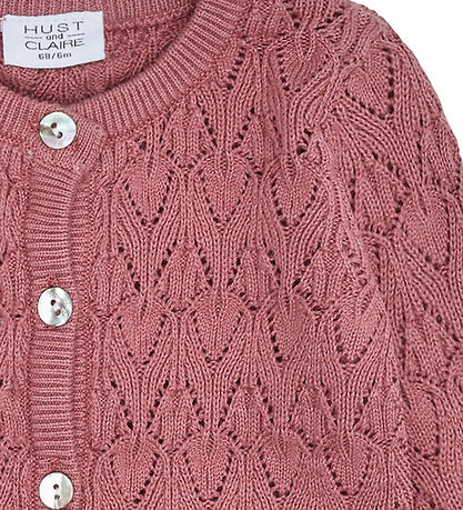 Hust and Claire Cardigan - Knitted - Cilja Pointelle - Dry Rose