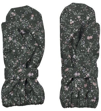 Wheat Rain Mitts w. Fleece - PU - Rily - Forest Lake Checked Flo