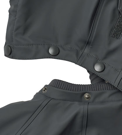 Wheat Rainsuit w. Termo - PU - Aiko - Greyblue