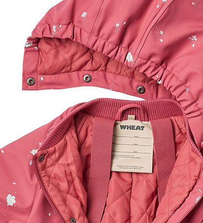 Wheat Rainsuit w. Thermal - PU - Aiko - Floating Flowers