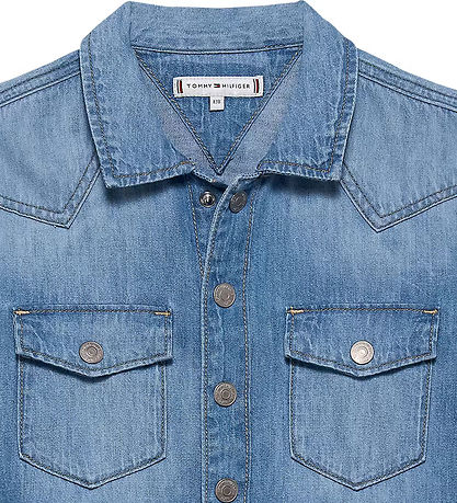 Tommy Hilfiger Kjóll - Gallaefni - Vicosedenim Blue