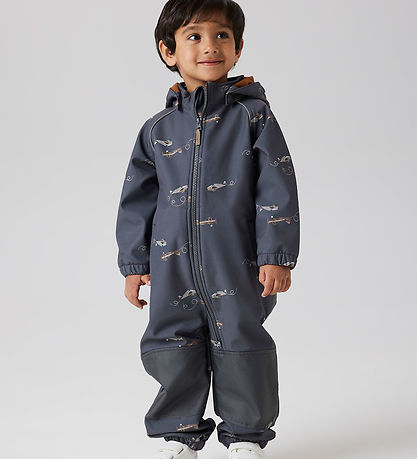 Name It Softshell Suit w. Fleece - Noos - NmmAlfa08 - Grey Pente