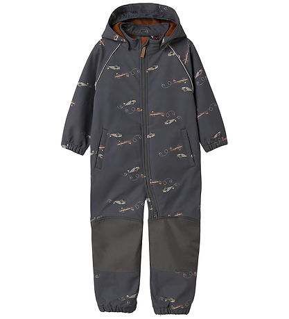 Name It Softshell Suit w. Fleece - Noos - NmmAlfa08 - Grey Pente