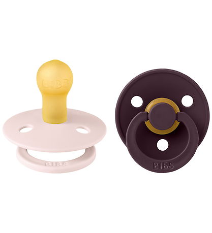 BIBS Colour Schnuller - Gr. 1 - 2er-Pack - Rund - Petal/Plum