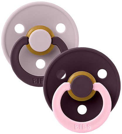 BIBS Colour Schnuller - Gr. 1 - 2er-Pack - Rund - Dunkelbraun Li