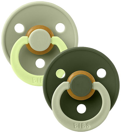 BIBS Colour Schnuller - Gr. 1 - 2er-Pack - Rund - Sage Hunter Gr