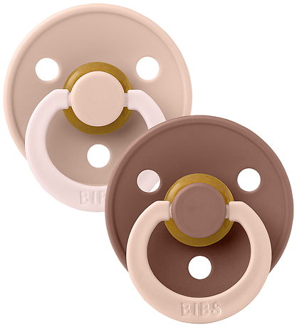 BIBS Colour Schnuller - Gr. 2 - 2er-Pack - Rund - Blush Waldmurm