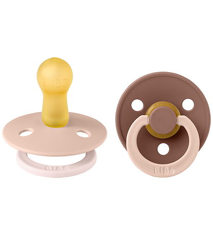 BIBS Colour Schnuller - Gr. 2 - 2er-Pack - Rund - Blush Waldmurm