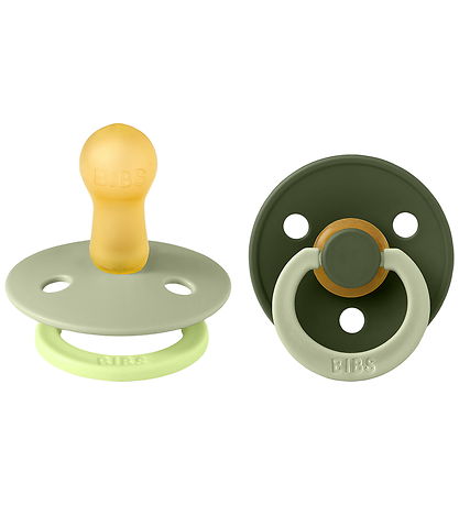 BIBS Colour Schnuller - Gr. 2 - 2er-Pack - Rund - Sage Hunter Gr