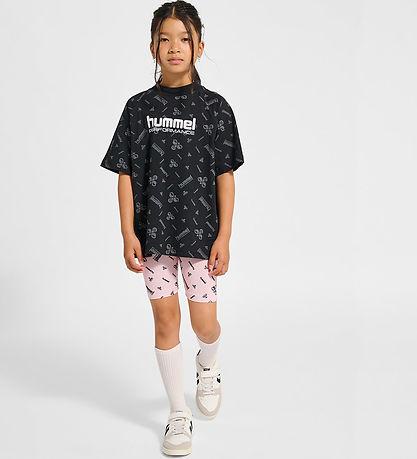 Hummel Hjólabuxur - hmlJR - Varla Bleikt M. Lógó
