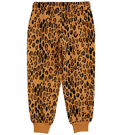 Mini Rodini Joggingbuxur - Leopard - Drapplitað