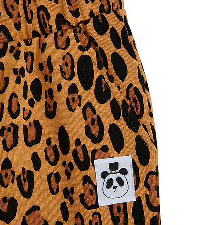 Mini Rodini Joggingbuxur - Leopard - Drapplitað