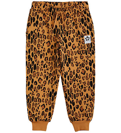 Mini Rodini Joggingbuxur - Leopard - Drapplitað