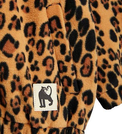 Mini Rodini Fleece Jacket - Leopard - Beige
