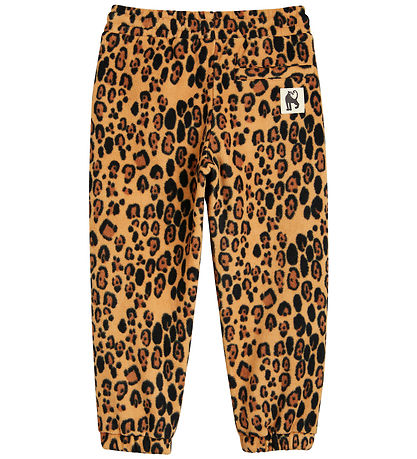 Mini Rodini Fleece pants - Leopard - Beige