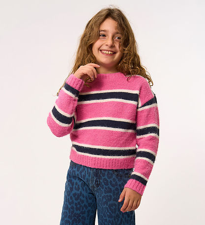The New Blouse - Knitted - TnPalmina - Ibis Rose Striped