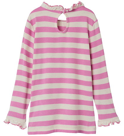 Name It Blússa - NmfPrakula - Fuchsia Bleikt/Bright White