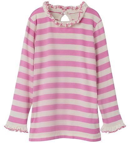 Name It Blússa - NmfPrakula - Fuchsia Bleikt/Bright White