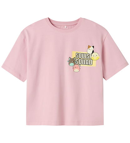 Name It Stuttermabolur - NkfMomi - Squishmallows - Cameo Bleikt