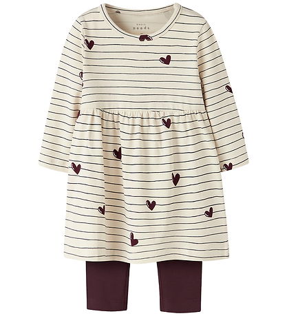 Robe/Leggings Name It - NbfVandora - Summer Sable/Fig