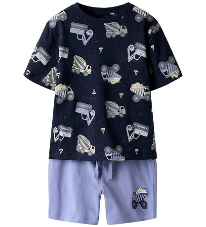 Name It Shorts Set - NmmHector - Navy Blazer/W Infinity