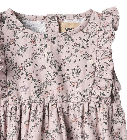 Wheat Summer Romper - Emmaline - Lilac Checked Flowers