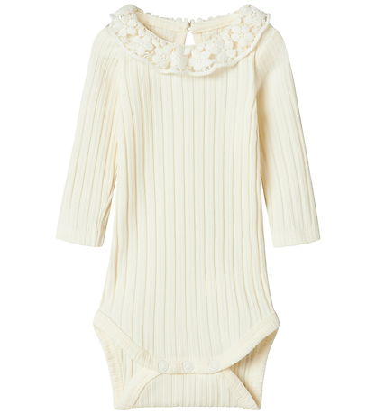 Name It Bodysuit l/s - Rib - NbfNisja - Cloud Dancer