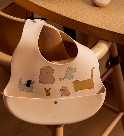 Liewood Lätzchen - Silikon - 2er-Pack - Ember - Katzen Ente Hund