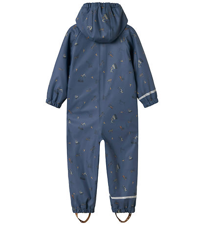 Name It Rainsuit w. Fleece - NmmDry - Vintage Indigo