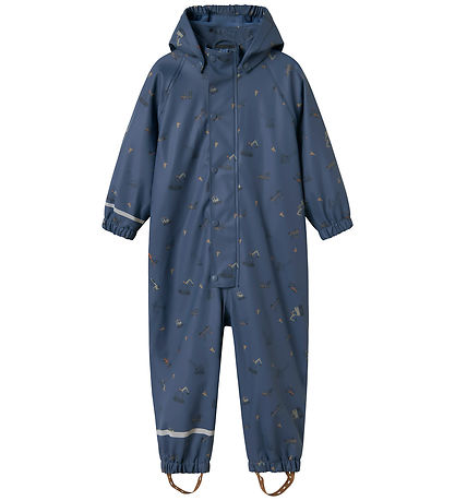 Name It Rainsuit w. Fleece - NmmDry - Vintage Indigo