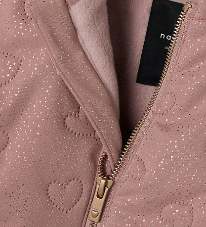 Name It Termo Set w. Fleece - NmfMoon - Woodrose w. Glitter
