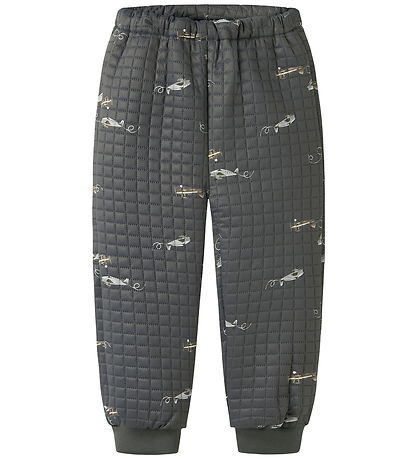 Name It Termo Set w. Fleece - NmmMoon - Grey Pinstripe