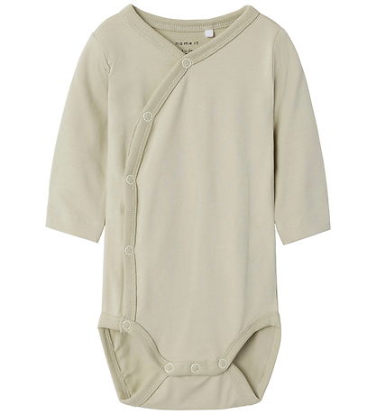 Name It Wrap Bodysuit l/s - NbmVrolle - Iceland Fossil