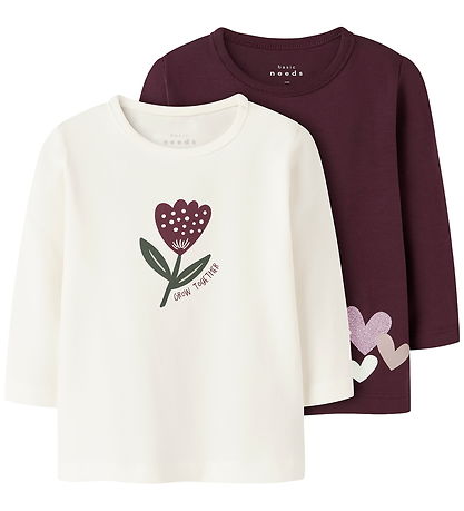 Name It Blouse - 2-Pack - NbfVubie - Fig/Cloud Dancer