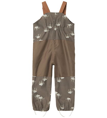 Name It Softshell Pants w. Fleece/Suspenders - NmmAlfa08 - Morel