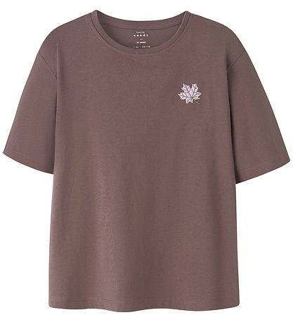 Name It Stuttermabolur - NkfVita - Piparkorn/Maple Leaf Útsaumur