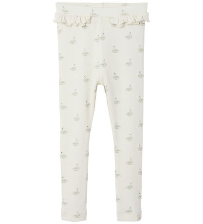 Lil' Atelier Leggings - Nej - Rib - NmfGavo - Pastel Pergament/