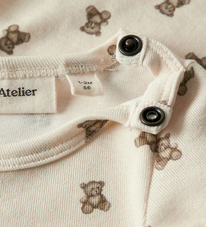 Lil' Atelier Bodysuit l/s - Noos - NbnGayo - Turtledove/Teddybea