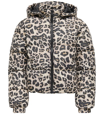 Kids Only Puffer Jacket - KogDalia - Card - Silver Mink/Leo