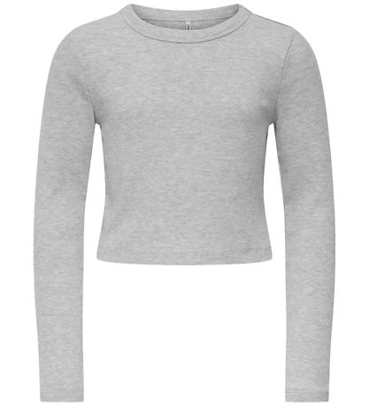 Kids Only Blússa - KogBina - Rib - Light Grey Melange