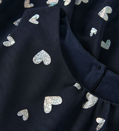 Name It Kjóll - NmfVabos - Dökkblátt Blazer/Heart