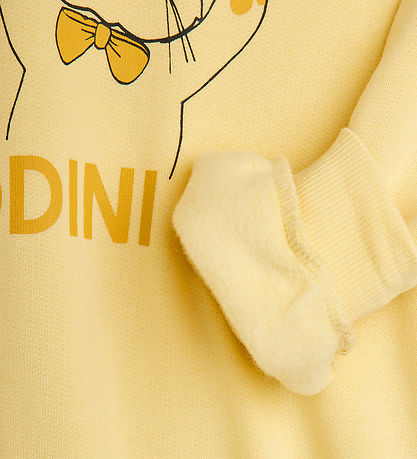 Mini Rodini Sweatshirt - Panda & CAT - Yellow