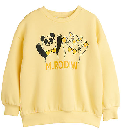 Mini Rodini Sweatshirt - Panda & CAT - Yellow