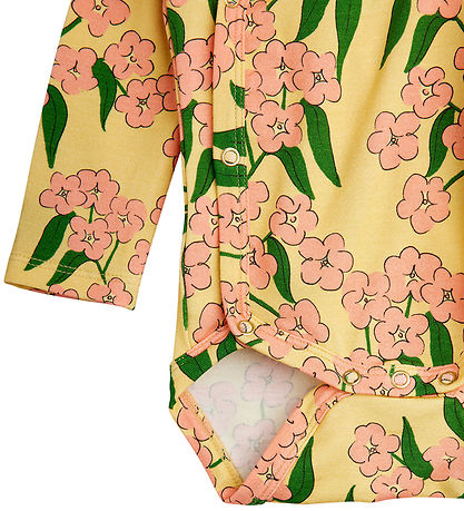 Mini Rodini Set - Wrap Bodysuit l/s/Trousers - Alpine Flowers - 