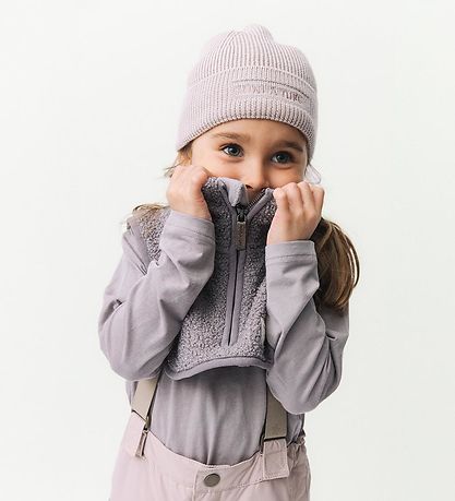 Mini A Ture Nekwarmer - Fleece Teddy - MatAkton - Zink Purple