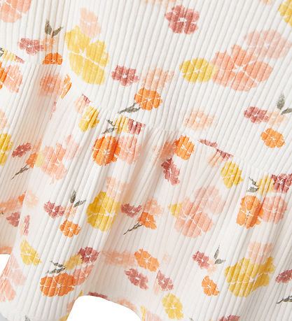 Name It Kjóll - NmfPhalia - Rib - Bright White