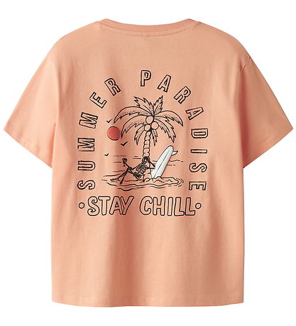 Name It T-shirt - NkmPreddi - Peach Nektar