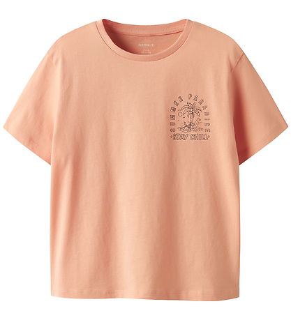 Name It T-shirt - NkmPreddi - Peach Nektar
