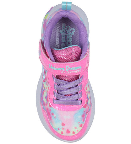 Skechers Shoes w. Lights - Unicorn Dreams - Pink/Multi