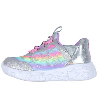 Skechers Shoes w. Light - Unicorn Charm - Silver/Multi